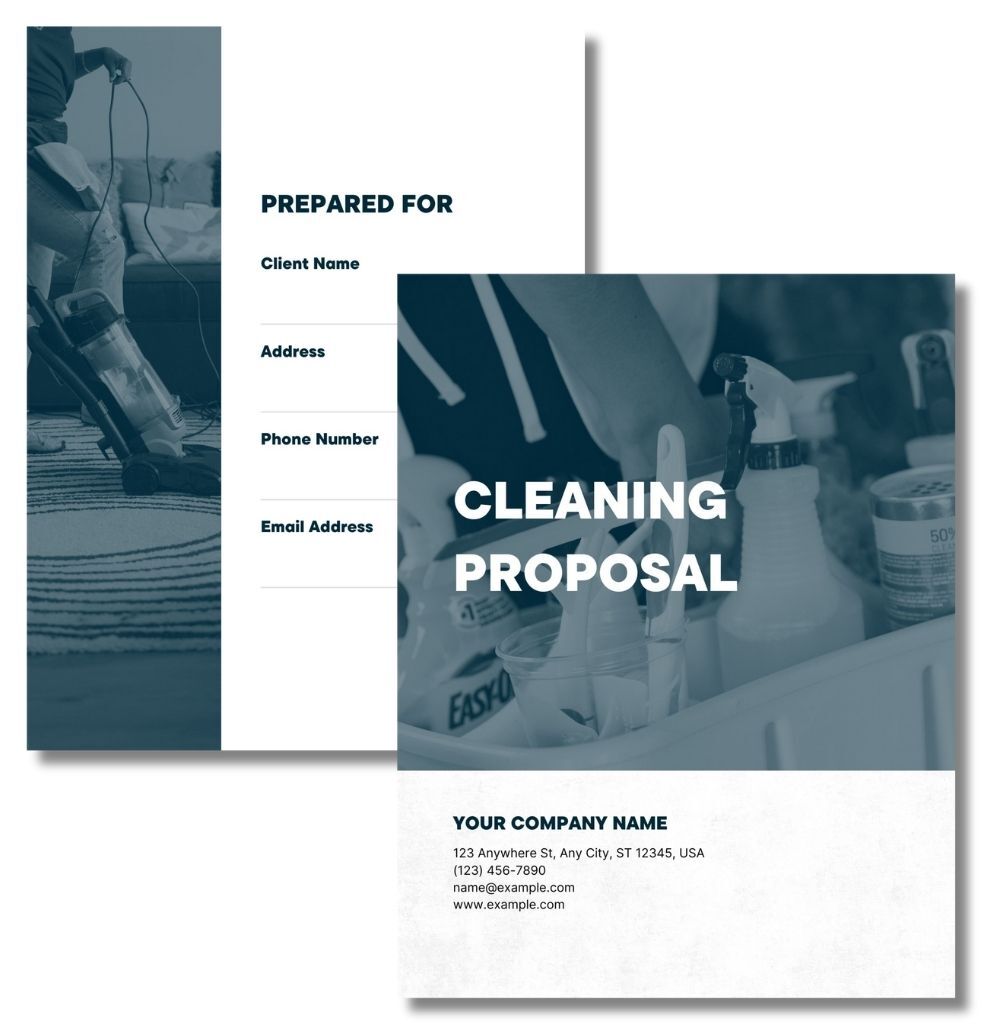 Preview of Jobber's free cleaning business proposal template