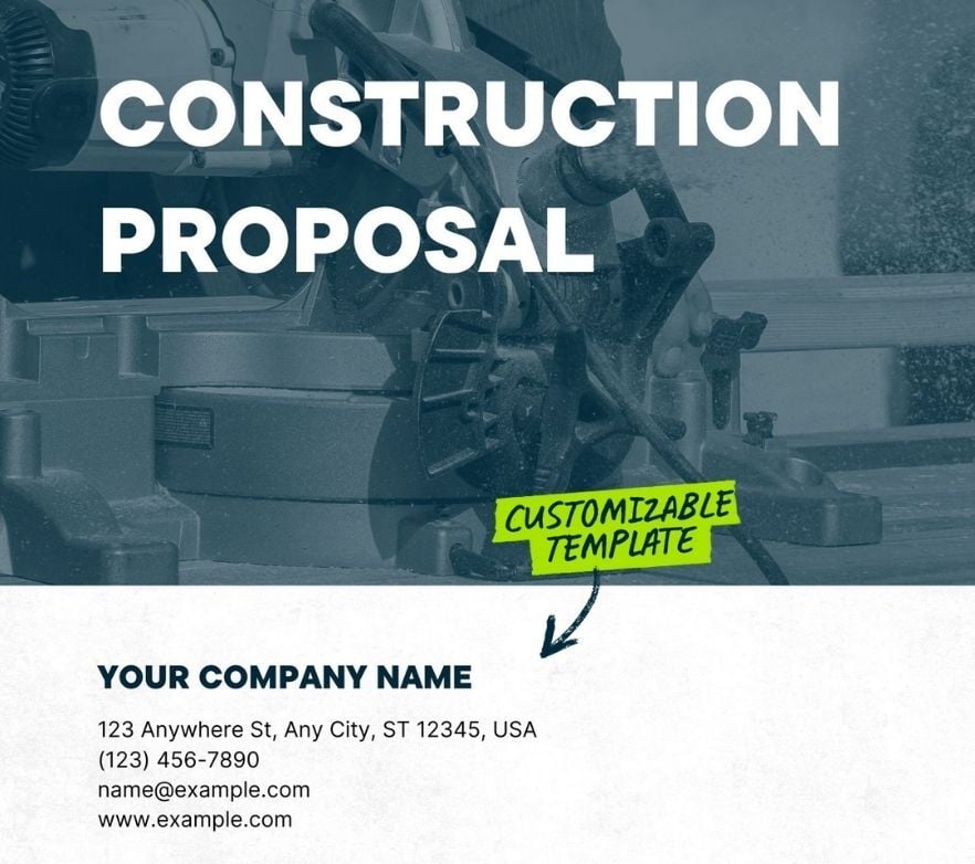 Preview of Jobber's Free Printable Construction Proposal Template