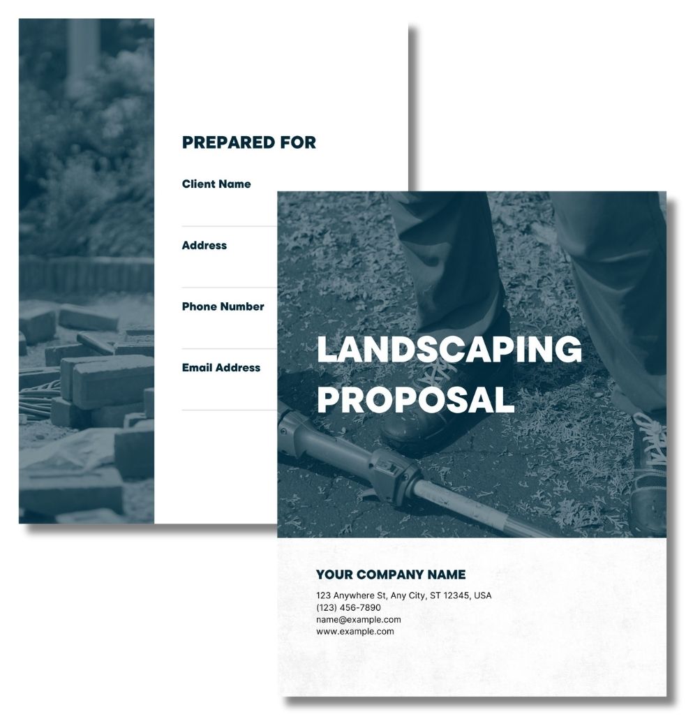 Preview of Jobber's free landscape proposal template to use for landscaping bids or maintenance proposals