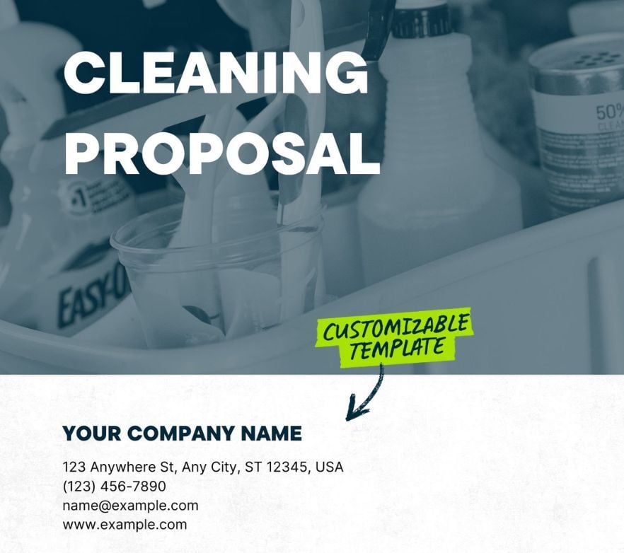 Preview of Jobber's Free Cleaning Proposal Template