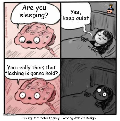 Cartoon girl trying to fall asleep but her brain is talking to her, keeping her up at night