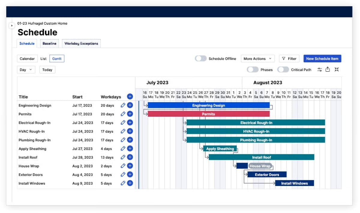 Buildertrend software desktop preview