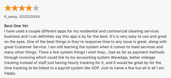 Image of CleanGuru app review from the App Store