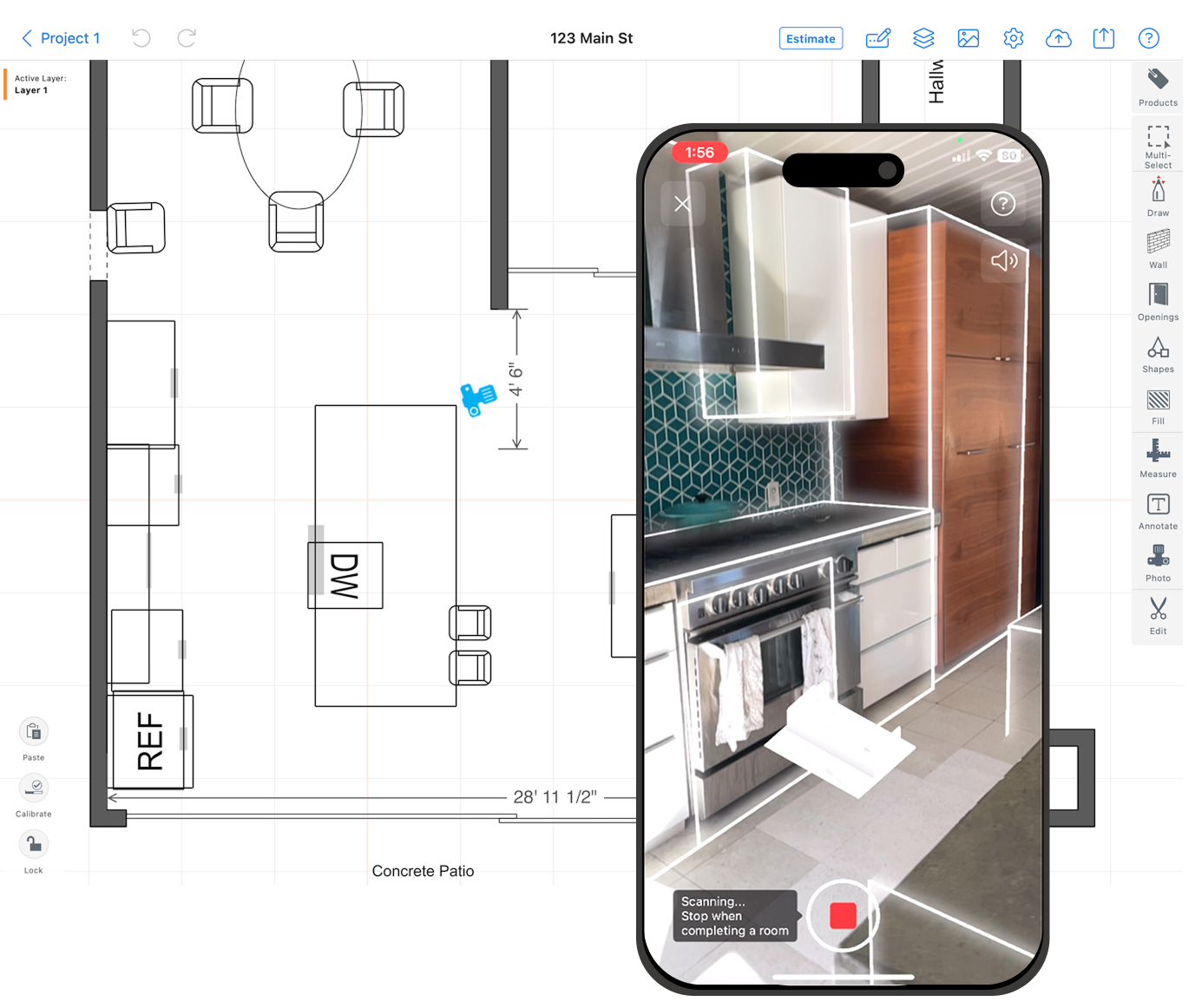 ArcSite Room Scanner Software for Construction Estimating