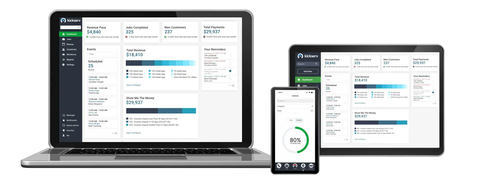 image of Kickserv's CRM