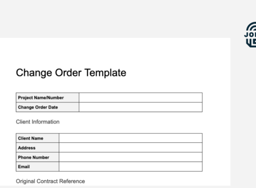 preview image of Jobber's Change Order Template