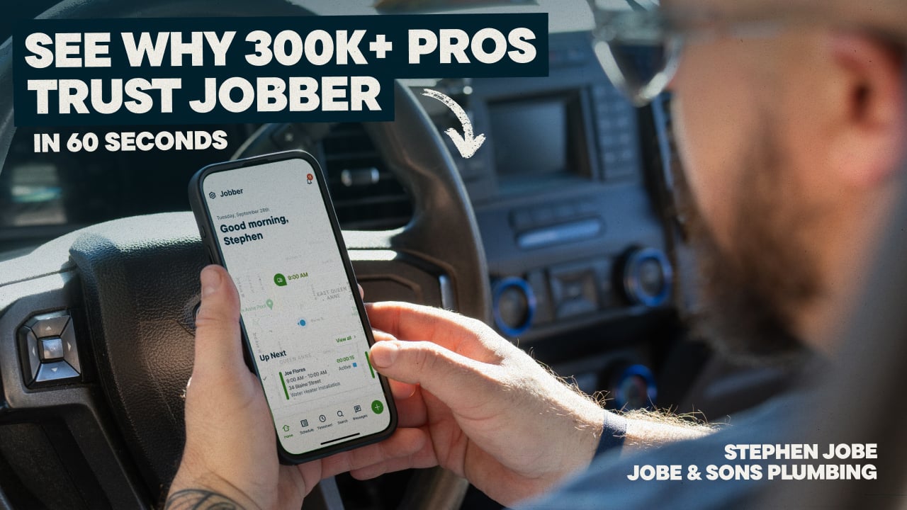 Watch this video for a quick overview of the Jobber app hosted by Stephen Jobe, owner of Jobe and Sons Plumbing in Tucson, Arizona.