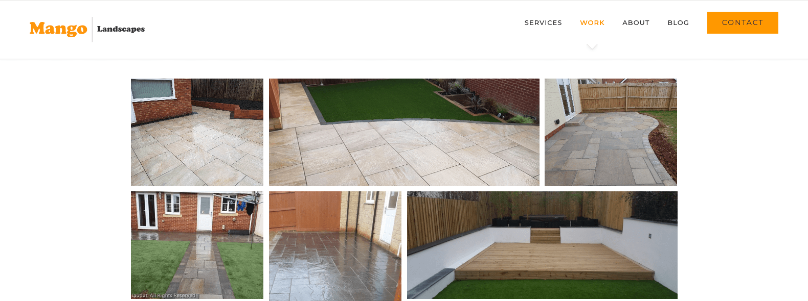 image of Mango Paving's website gallery