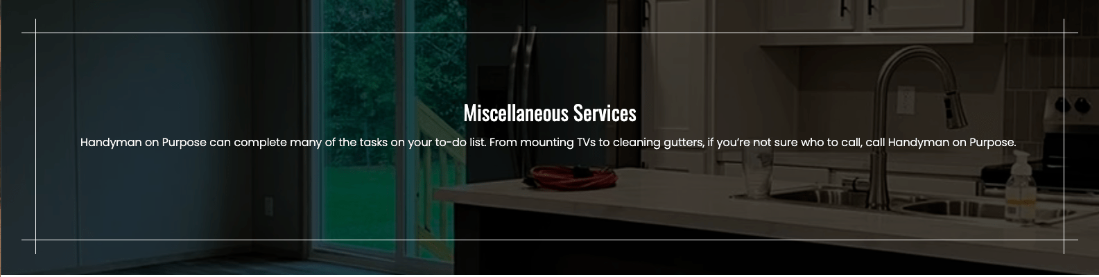 image of Handyman on Purpose services page