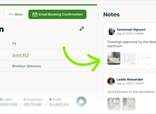 Screenshot of Jobber's new sidebar