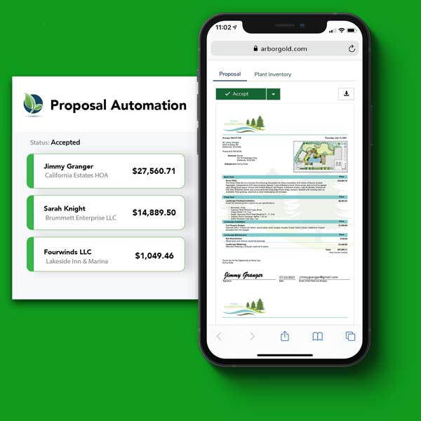 image of Arborgold's estimating proposal software