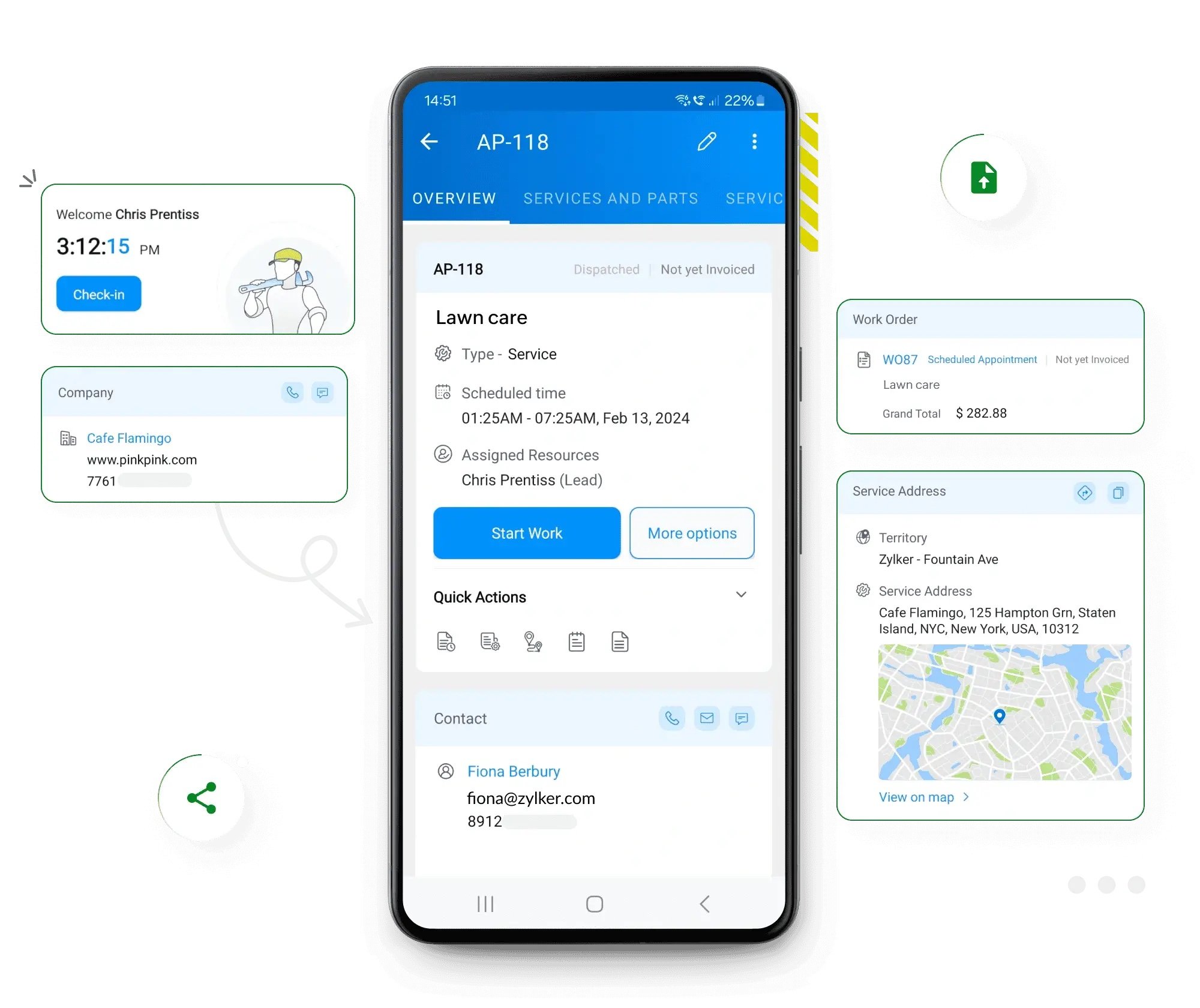 image of Zoho FSM software