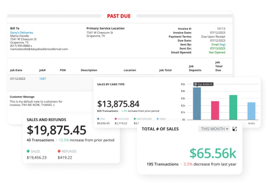 Service Fusion invoice information