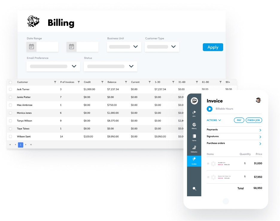 ServiceTitan invoice list