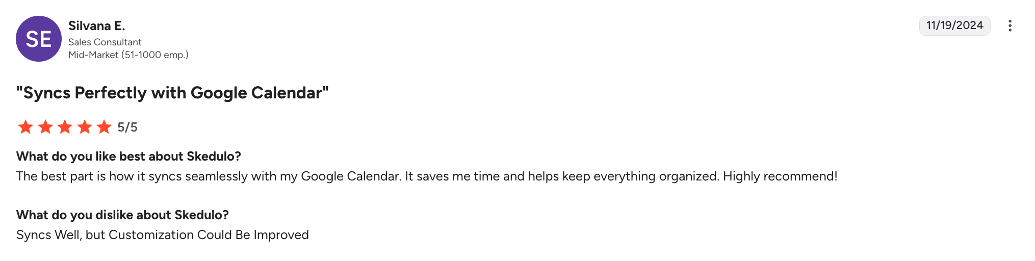 Favorable Skedulo review