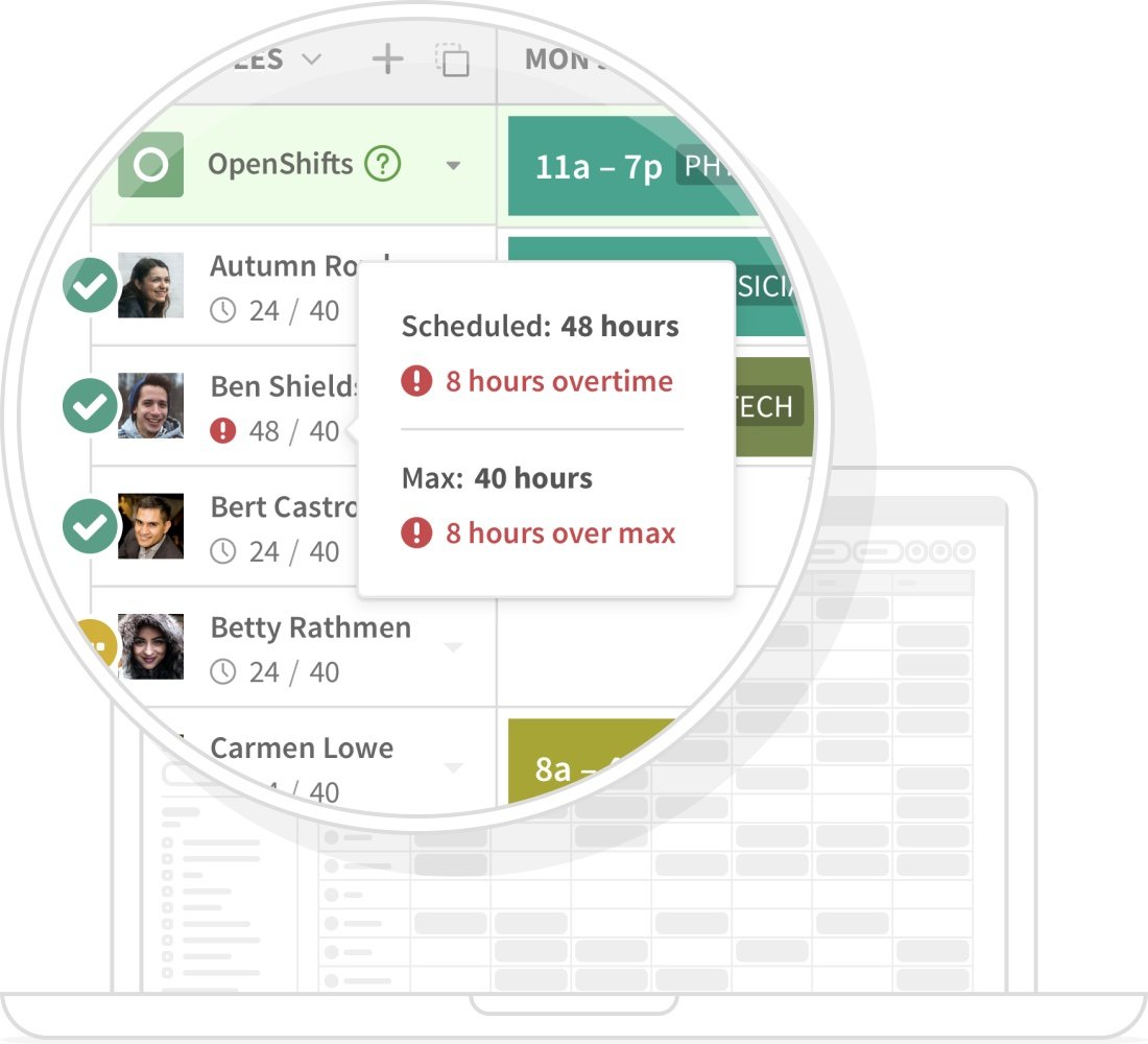 When I Work shifts screenshot