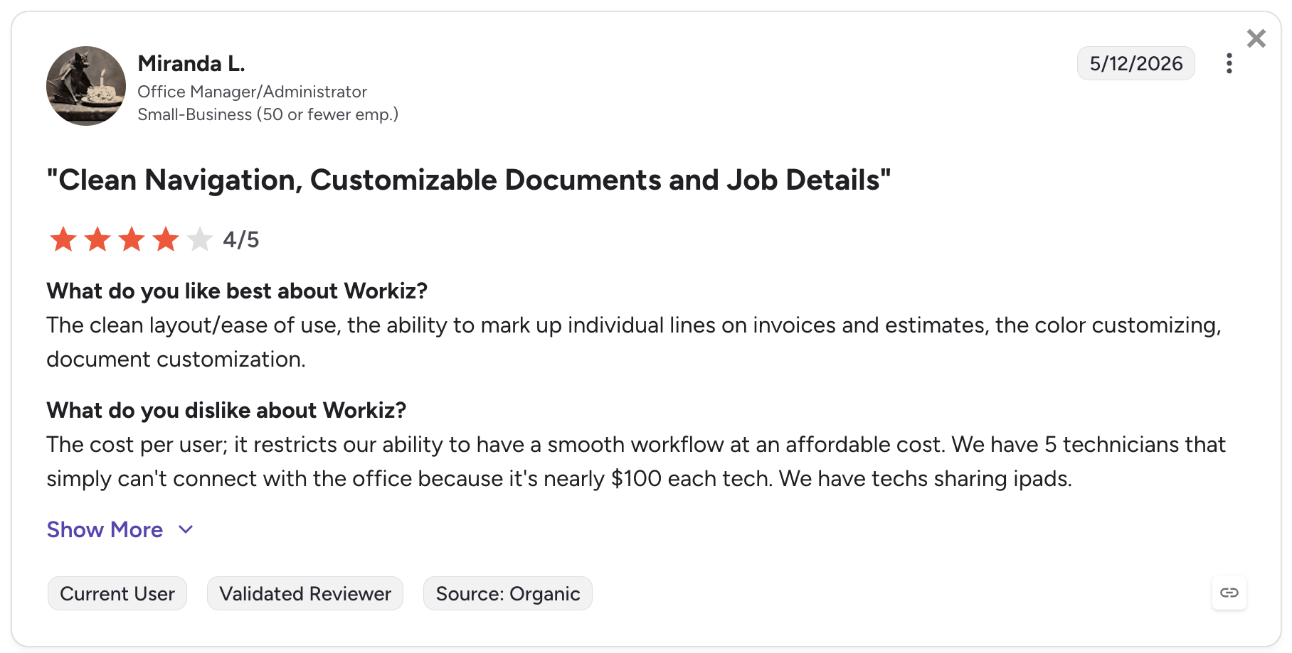 image of Workiz review