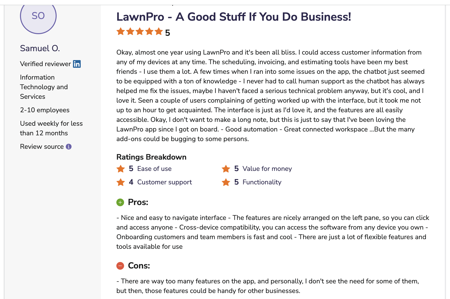 image of Lawn Pro review