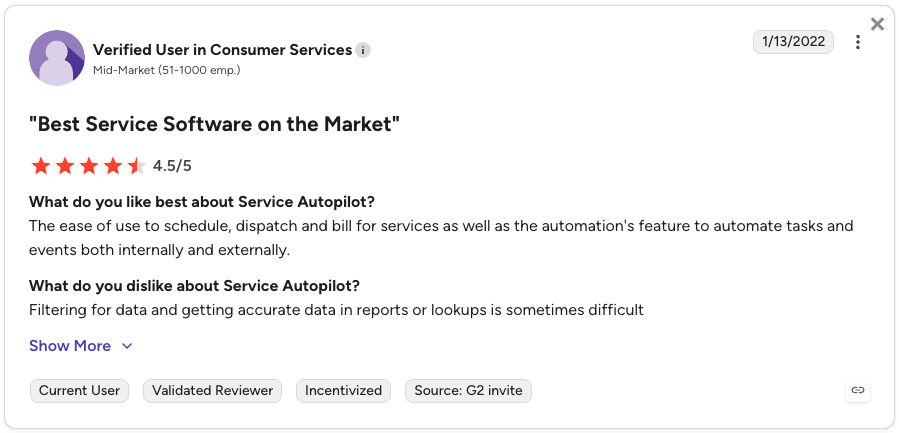 Favorable Service Autopilot review