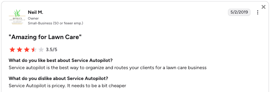 Favorable Service Autopilot review