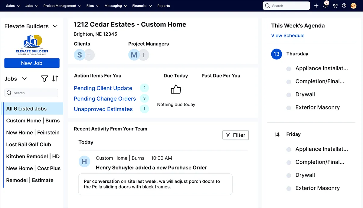 Buildertrend construction management software