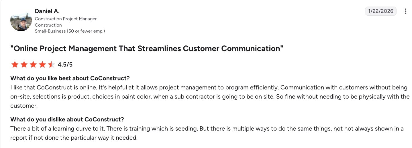 CoConstruct construction management software review