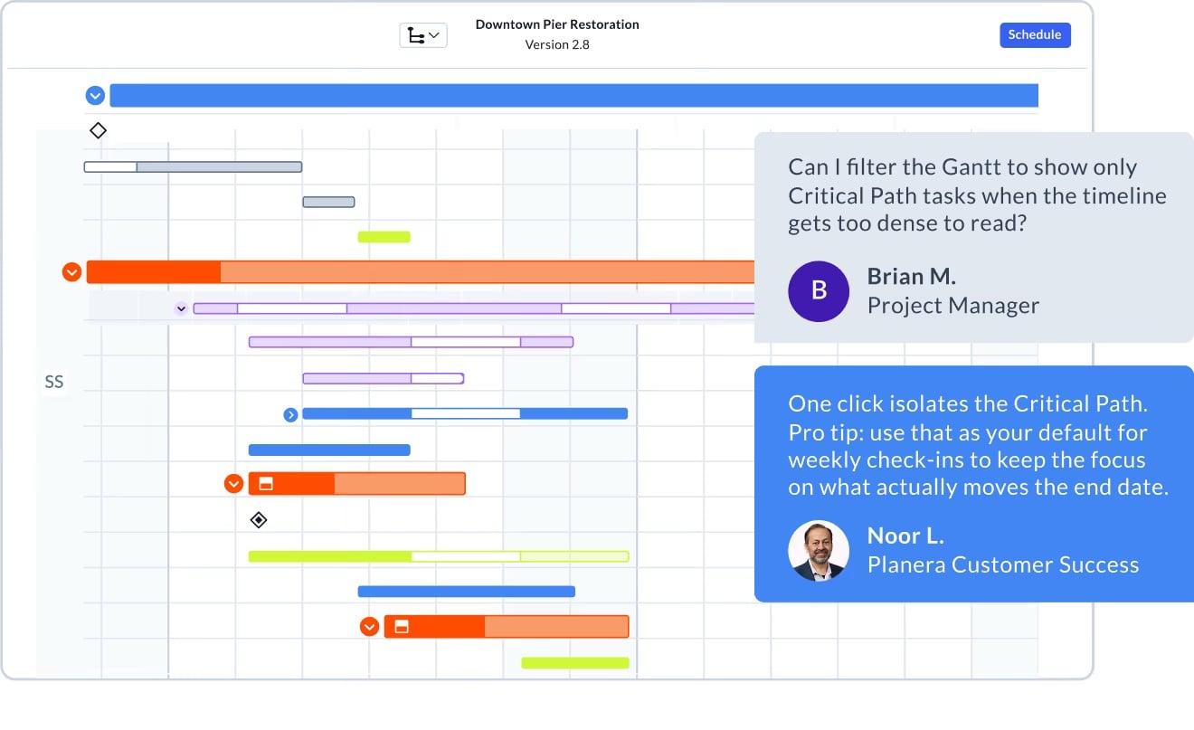 Planera construction management software