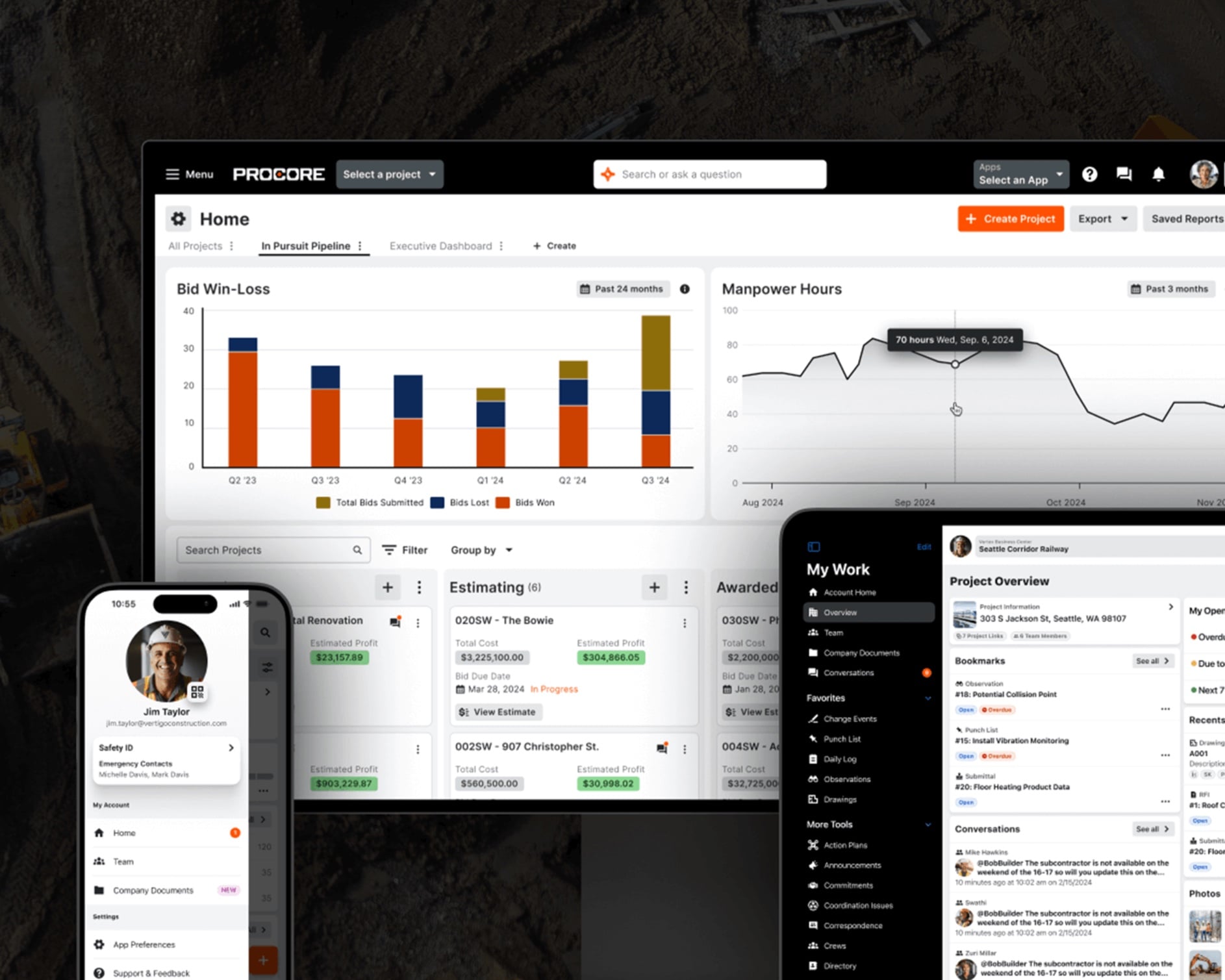 Procore construction management software