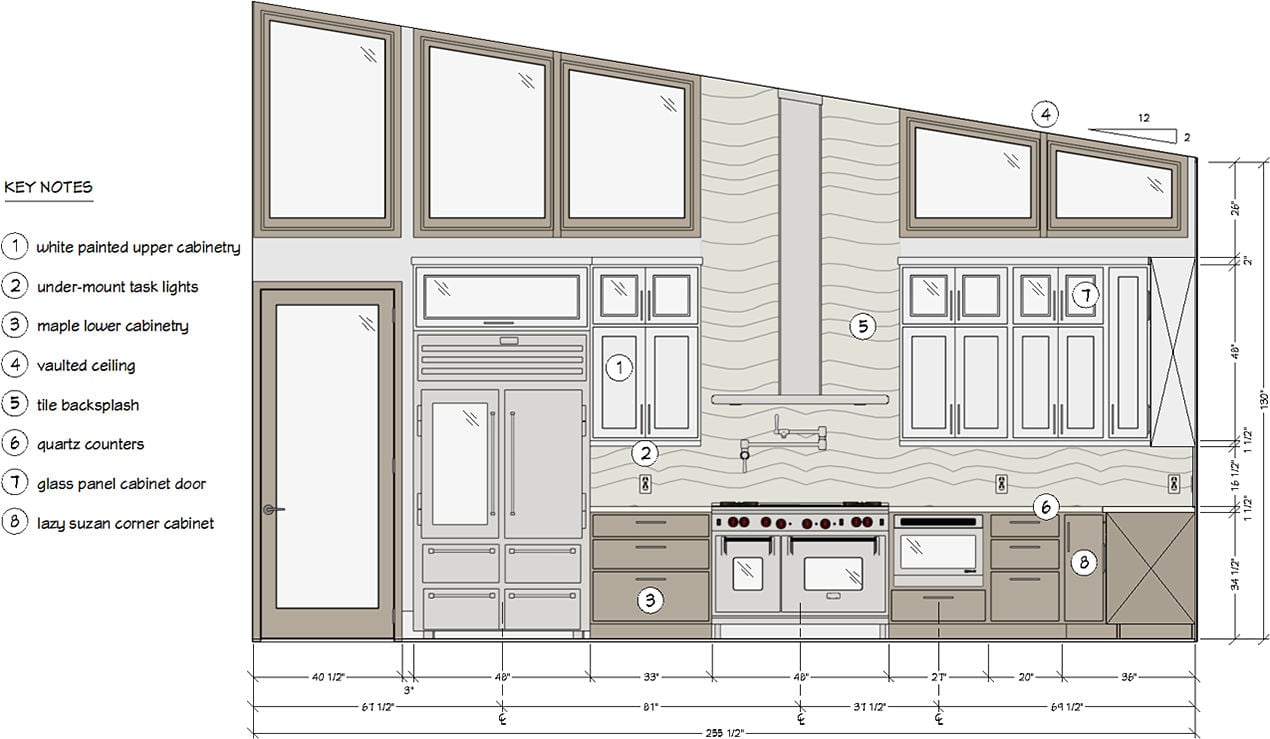 Chief Architect kitchen plan and key notes