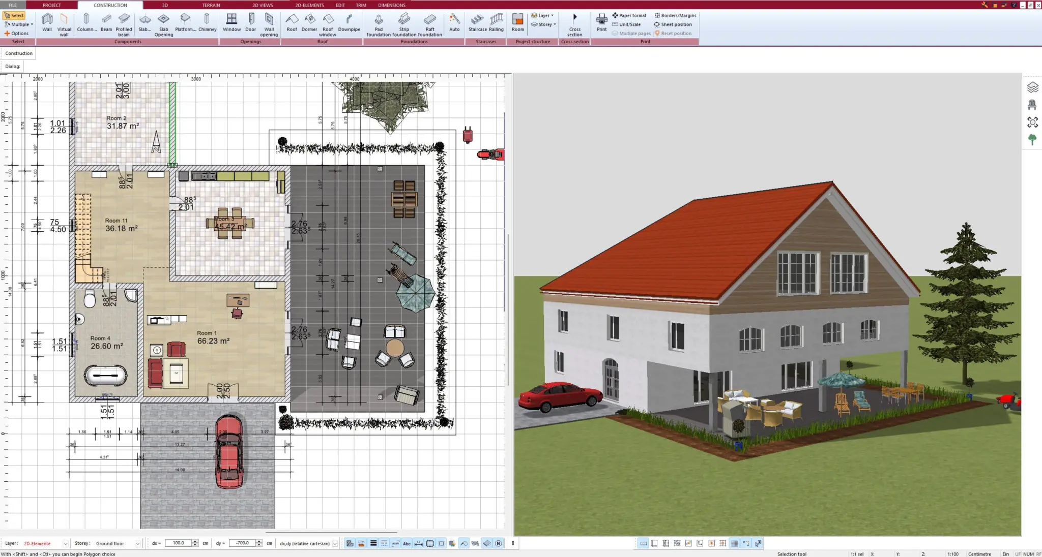 Plan7Architect floorplan and model