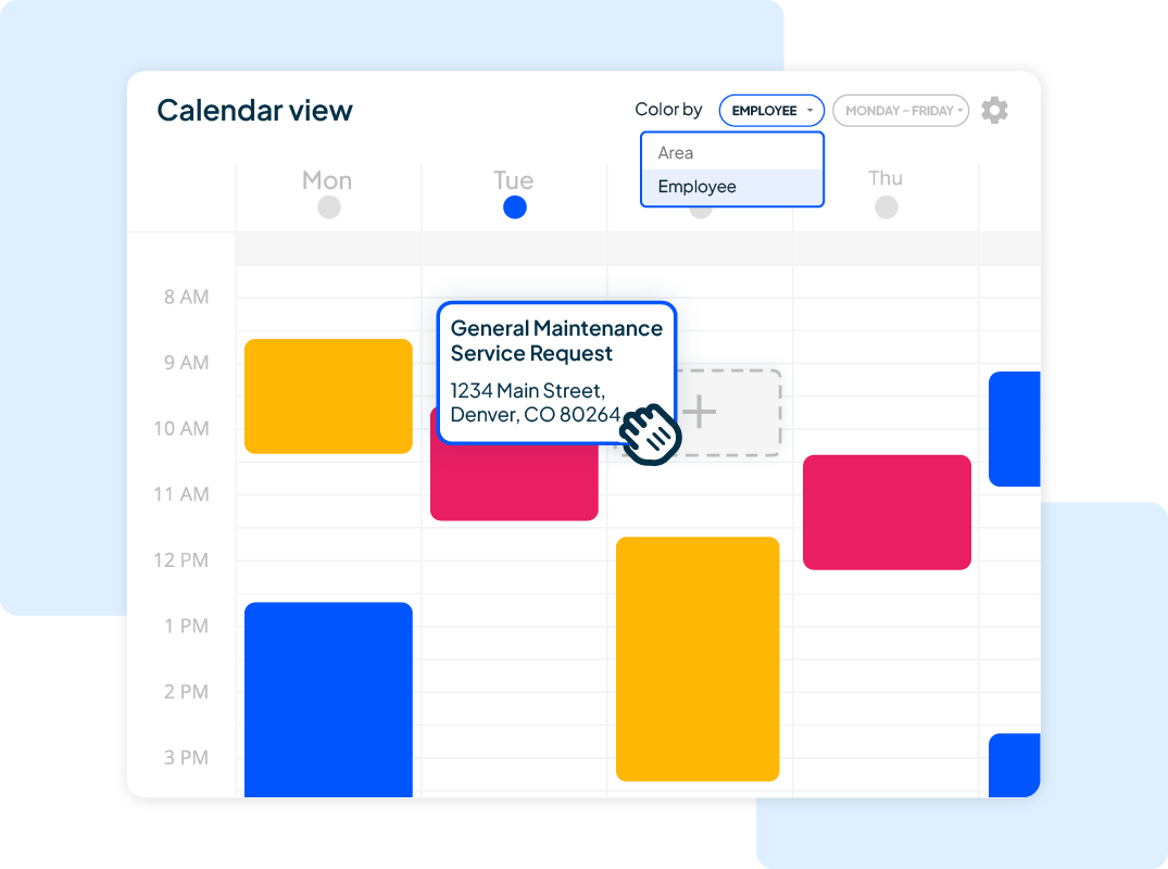 Scheduling calendar in Housecall Pro software